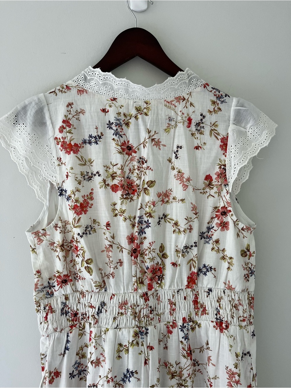NWT By Anthropologie Peregrine Tiered Deco Midi Dress Floral Lace Cotton - Picture 7 of 8